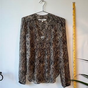 Veronica Beard New Lowell Python print Blouse with Cami